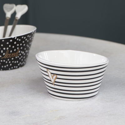 Dots & Stripes Heart Bowl