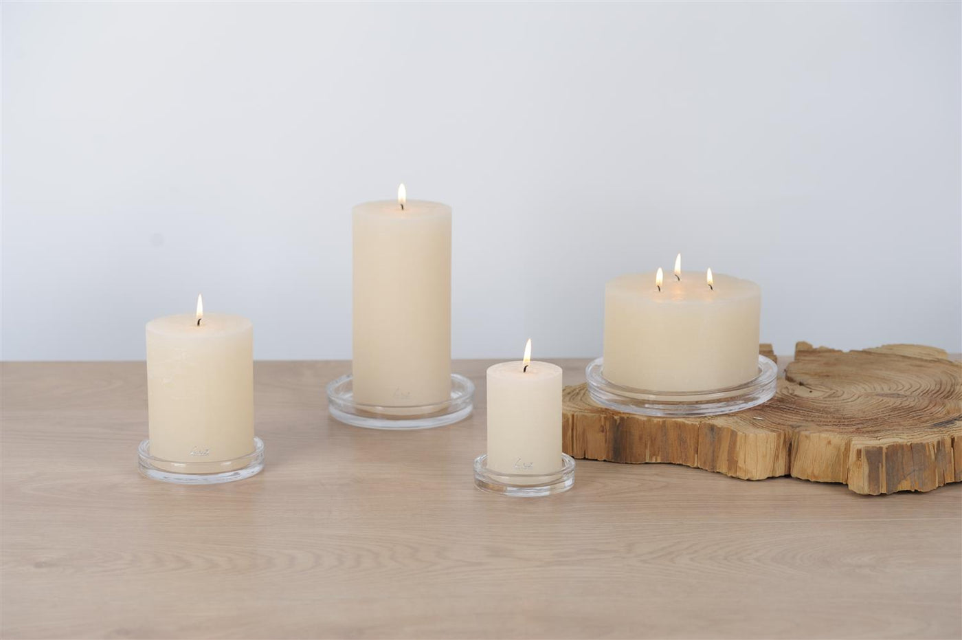 Circuli - Glass Candle Coaster - L12x12xH2.1cm (Max Ø Candle 10cm)