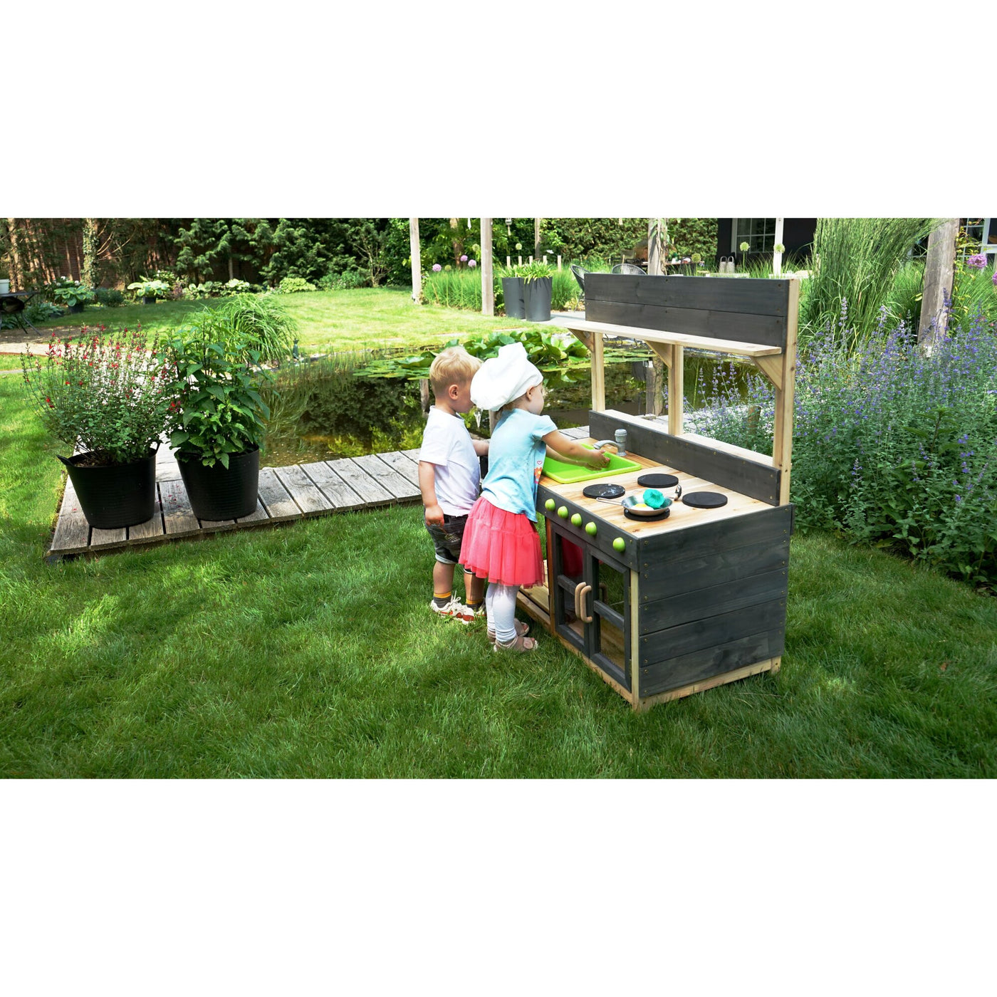EXIT Yummy 200 Wooden Outdoor Kitchen (Natural)