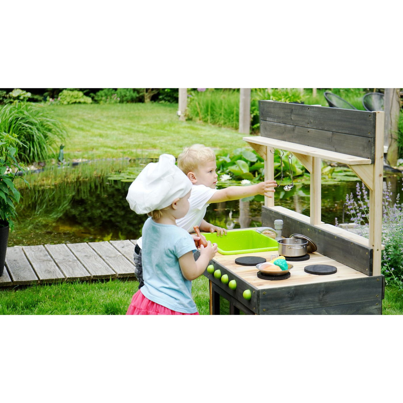 EXIT Yummy 200 Wooden Outdoor Kitchen (Natural)