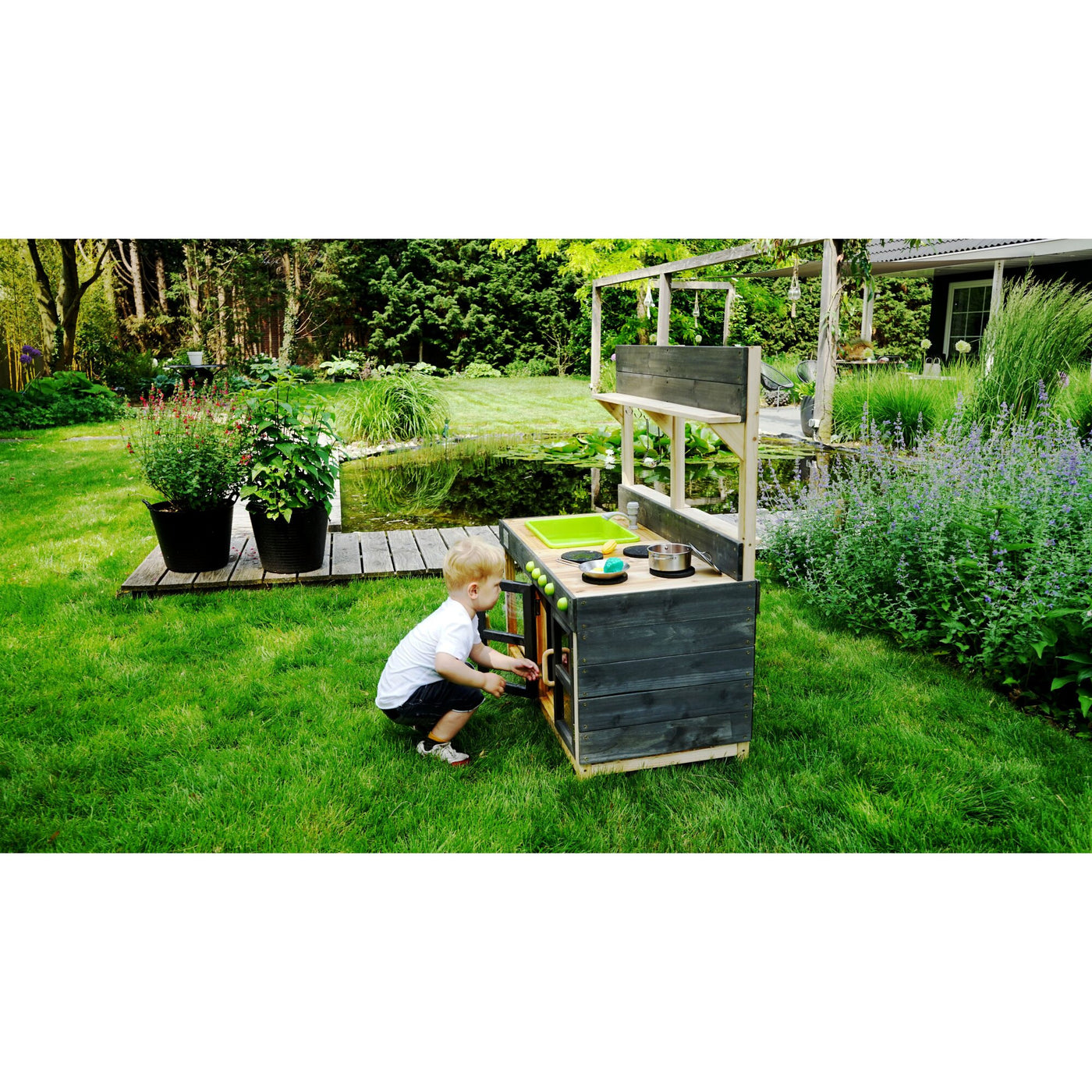 EXIT Yummy 200 Wooden Outdoor Kitchen (Natural)