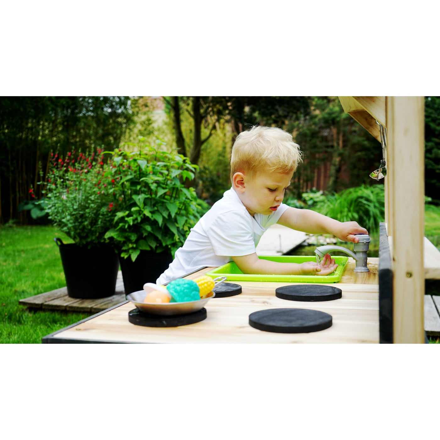 EXIT Yummy 200 Wooden Outdoor Kitchen (Natural)