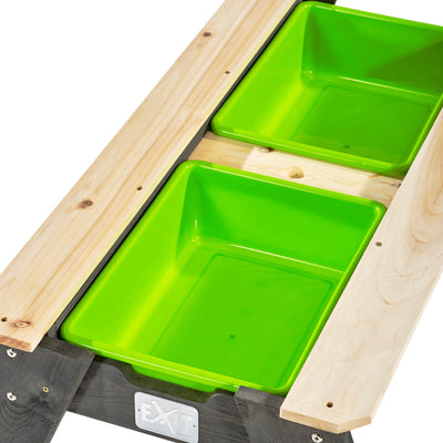 EXIT Aksent Sand & Water Table with Parasol and Gardening Tools