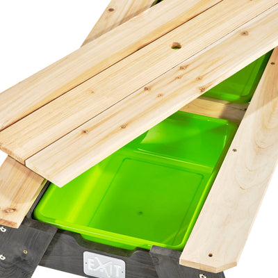 EXIT Aksent Sand & Water Table with Parasol and Gardening Tools