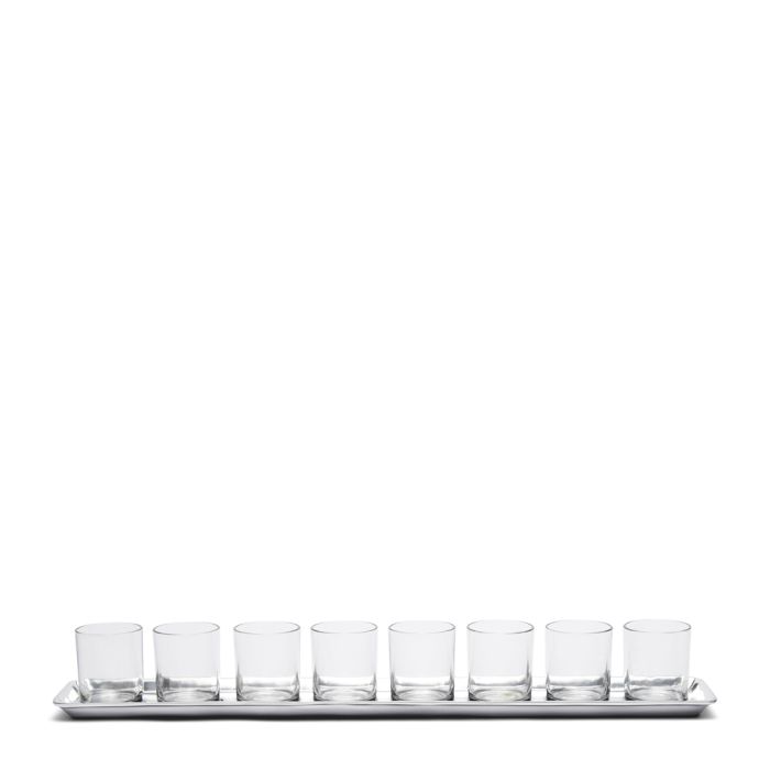RM Votive Tray Silver, 8 Pieces