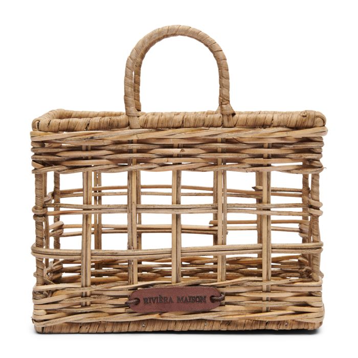 Rustic Rattan Bag Napkin Holder