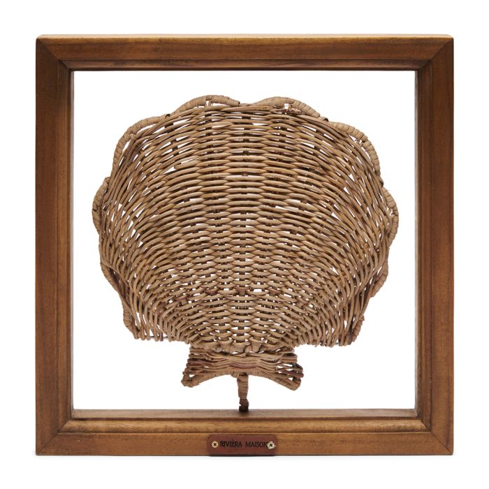 Rustic Rattan Shell Wall Deco