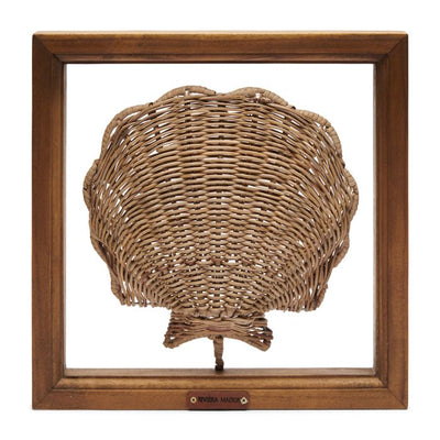 Rustic Rattan Shell Wall Deco