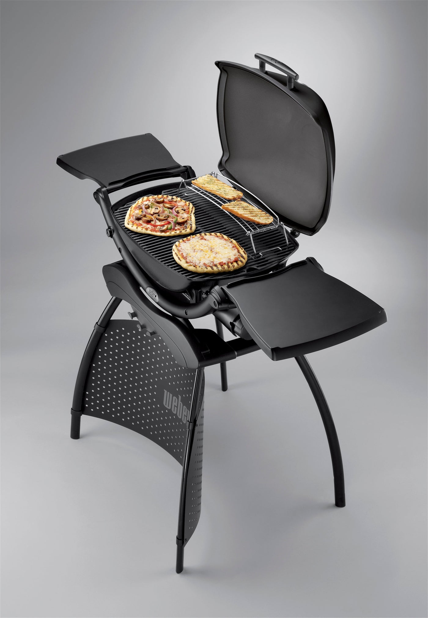 Weber Q 2200 Gas Barbecue with Stand - Bundle with Cover,cookbox scraper & instant read thermometer