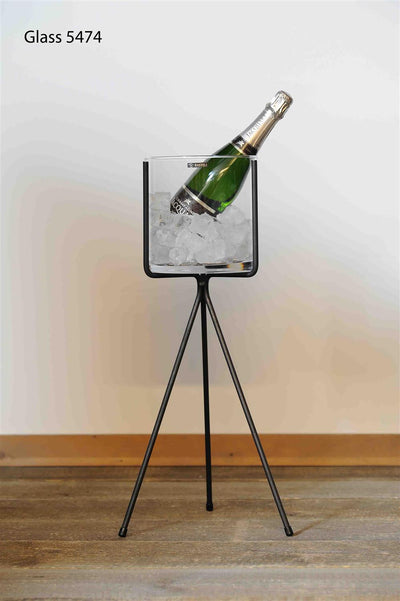Cilindri - Glass Vase & Iron Holder