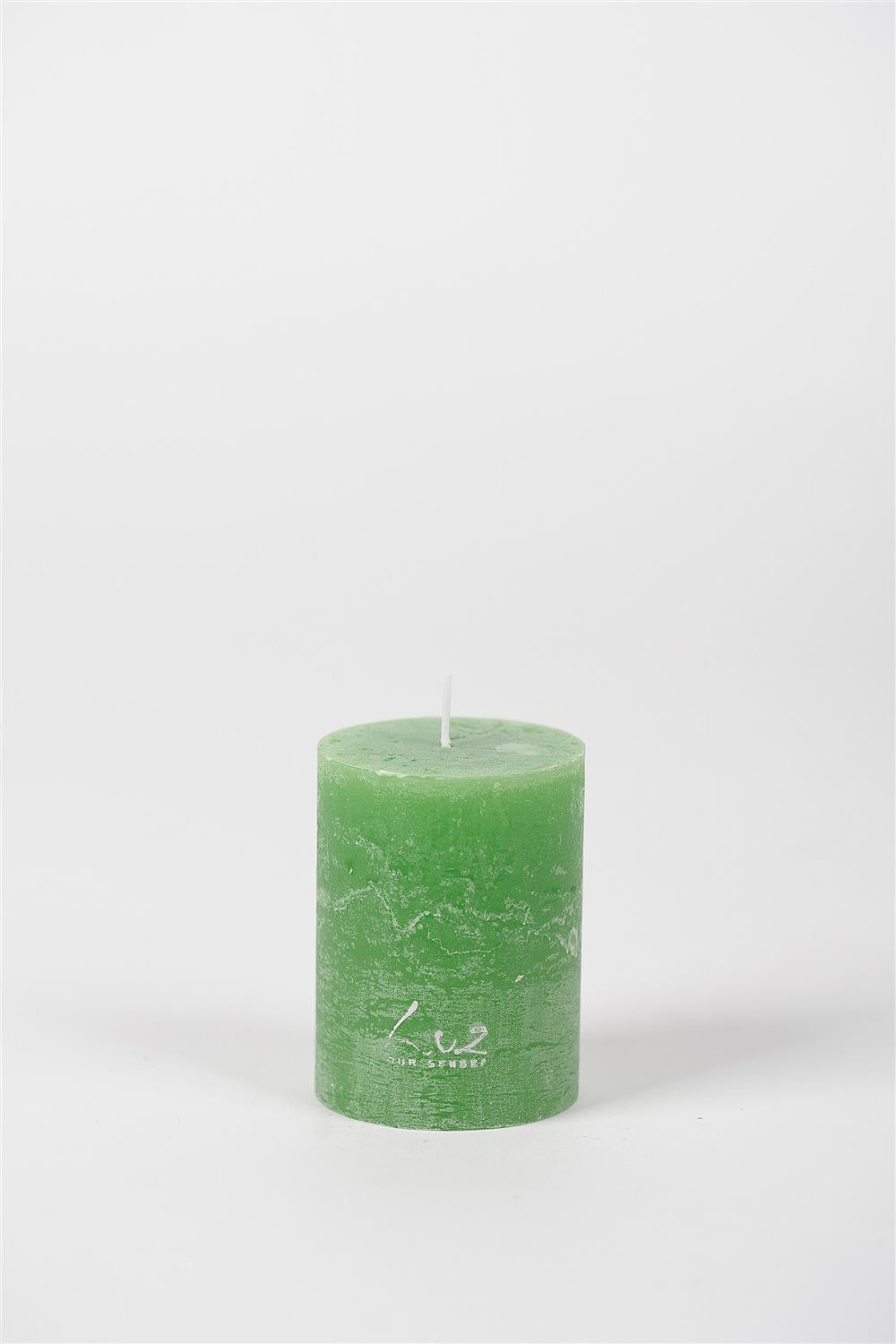 Rustic Candle - Luz Your Senses - Ø6xH8cm - Shamrock Green