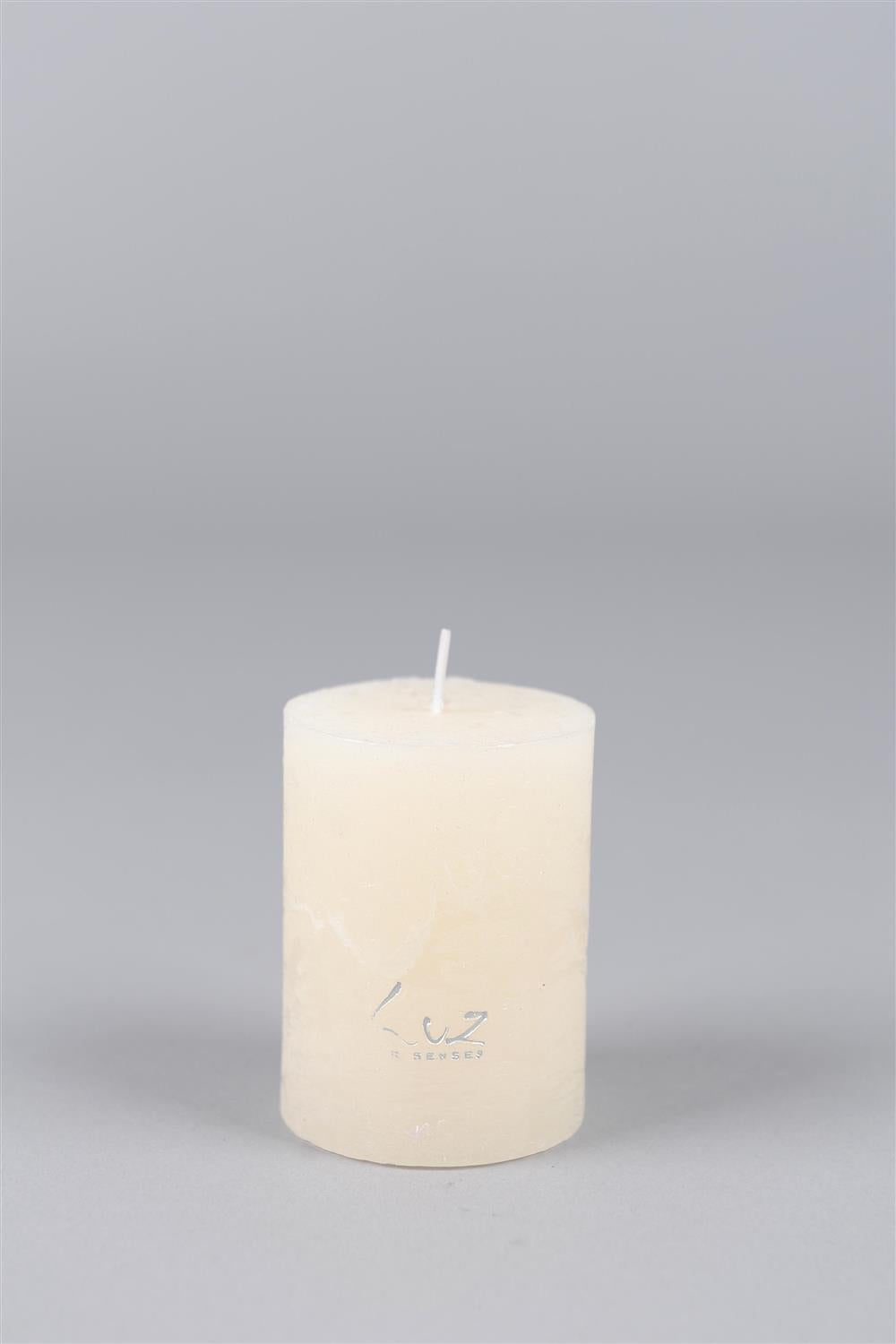 Rustic Candle - Luz Your Senses - Ø6xH8cm - White Asparagus