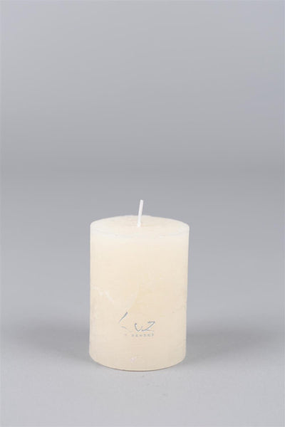 Rustic Candle - Luz Your Senses - Ø6xH8cm - White Asparagus