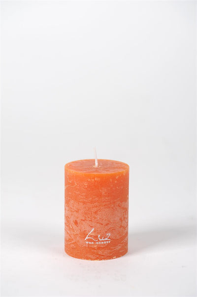Rustic Candle - Luz Your Senses - Ø6xH8cm - Orange