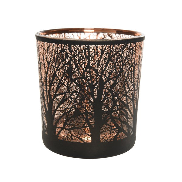 Tealight Holder Glass - Matt Black