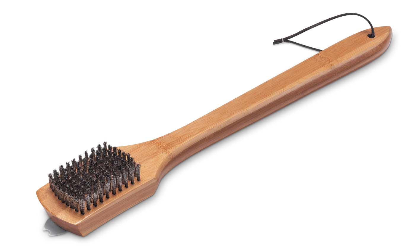 Grill Brush - Bamboo Handle, 46 Cm, Stainless Steel Bristles
