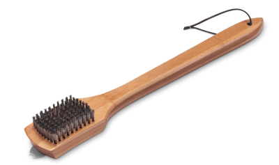 Grill Brush - Bamboo Handle, 46 Cm, Stainless Steel Bristles