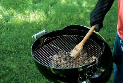 Grill Brush - Bamboo Handle, 46 Cm, Stainless Steel Bristles