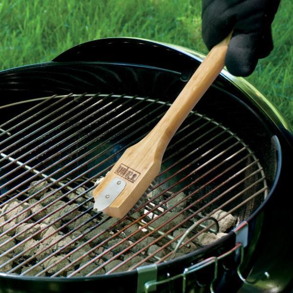 Grill Brush - Bamboo Handle, 46 Cm, Stainless Steel Bristles