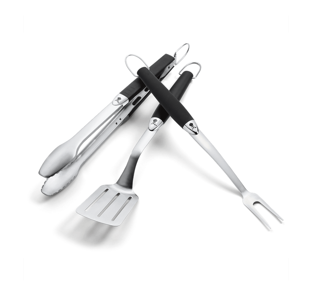 Premium Tool Set - Stainless Steel, Black, 3 Pcs