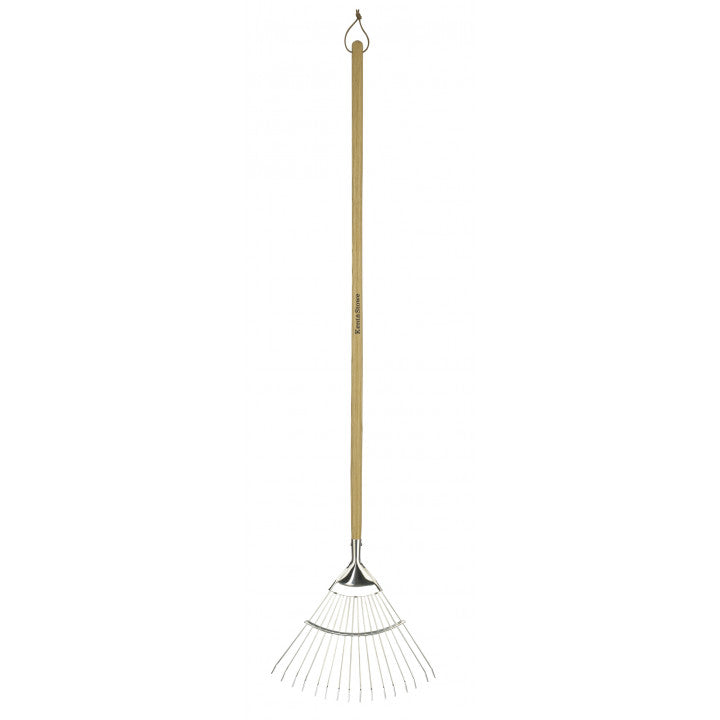 Stainless Steel Long Handled Lawn / Leaf Rake - The Pavilion