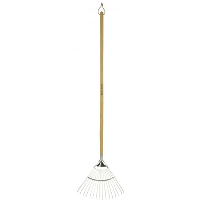 Stainless Steel Long Handled Lawn / Leaf Rake - The Pavilion