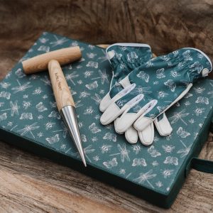 KS Leather Gloves Flutter Bugs Teal Small