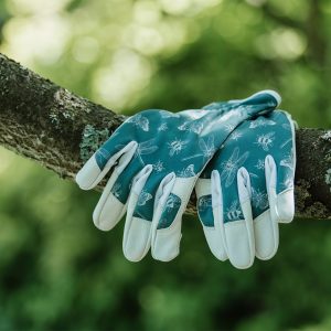KS Leather Gloves Flutter Bugs Teal Small