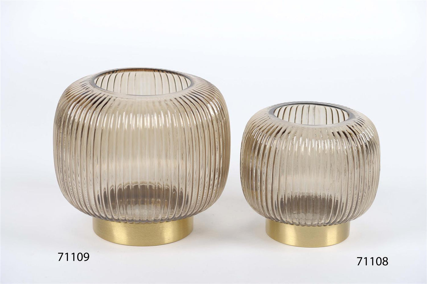Linjo Brown - Glass Vase - Large