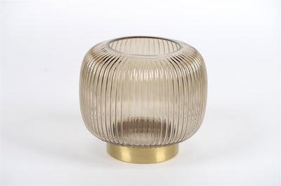 Linjo Brown - Glass Vase - Large
