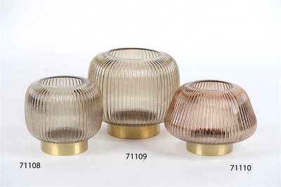 Linjo Brown - Glass Vase - Small