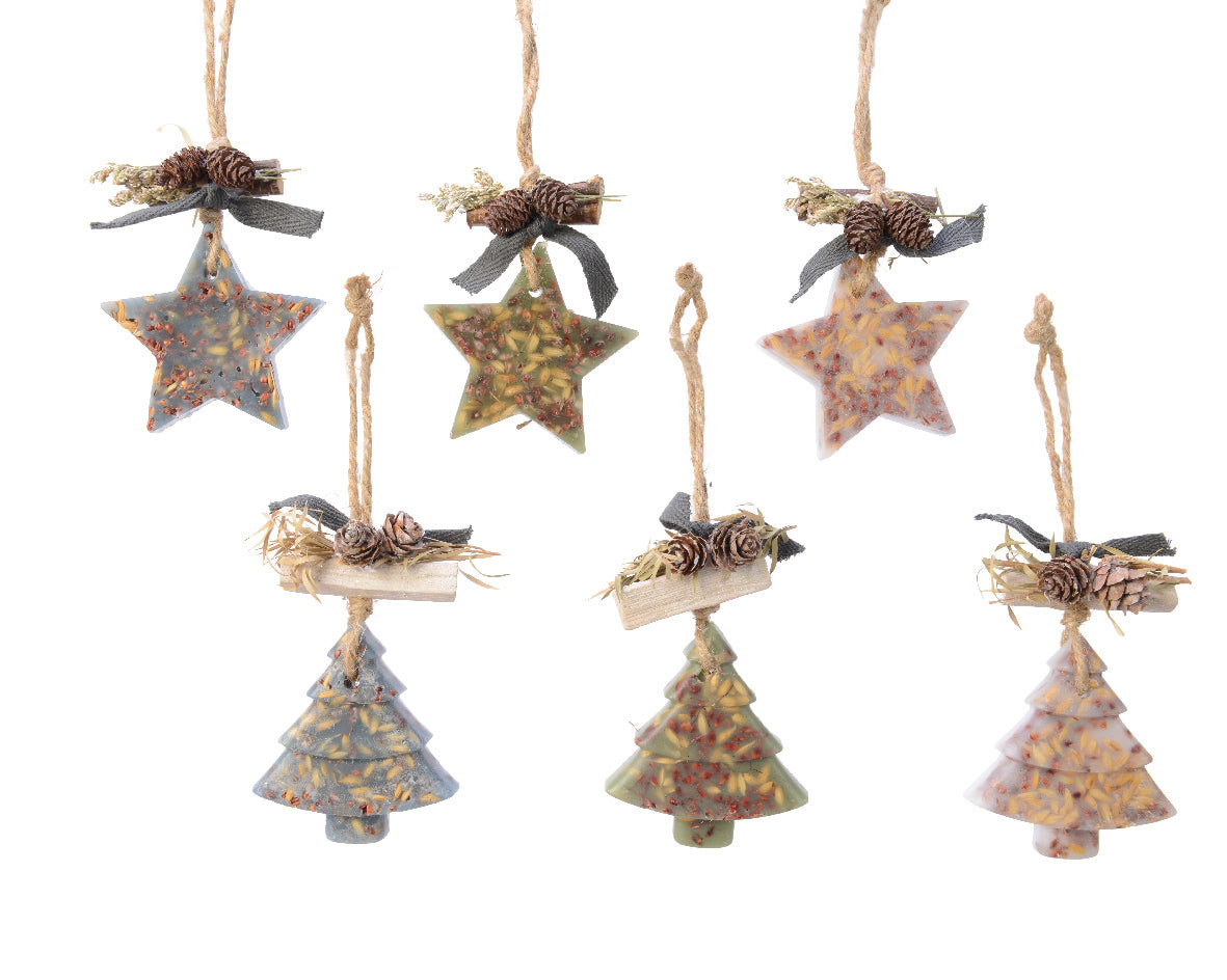 Hanger Wax Dried Flowers Dried Nature - White / Blue / Moss Green