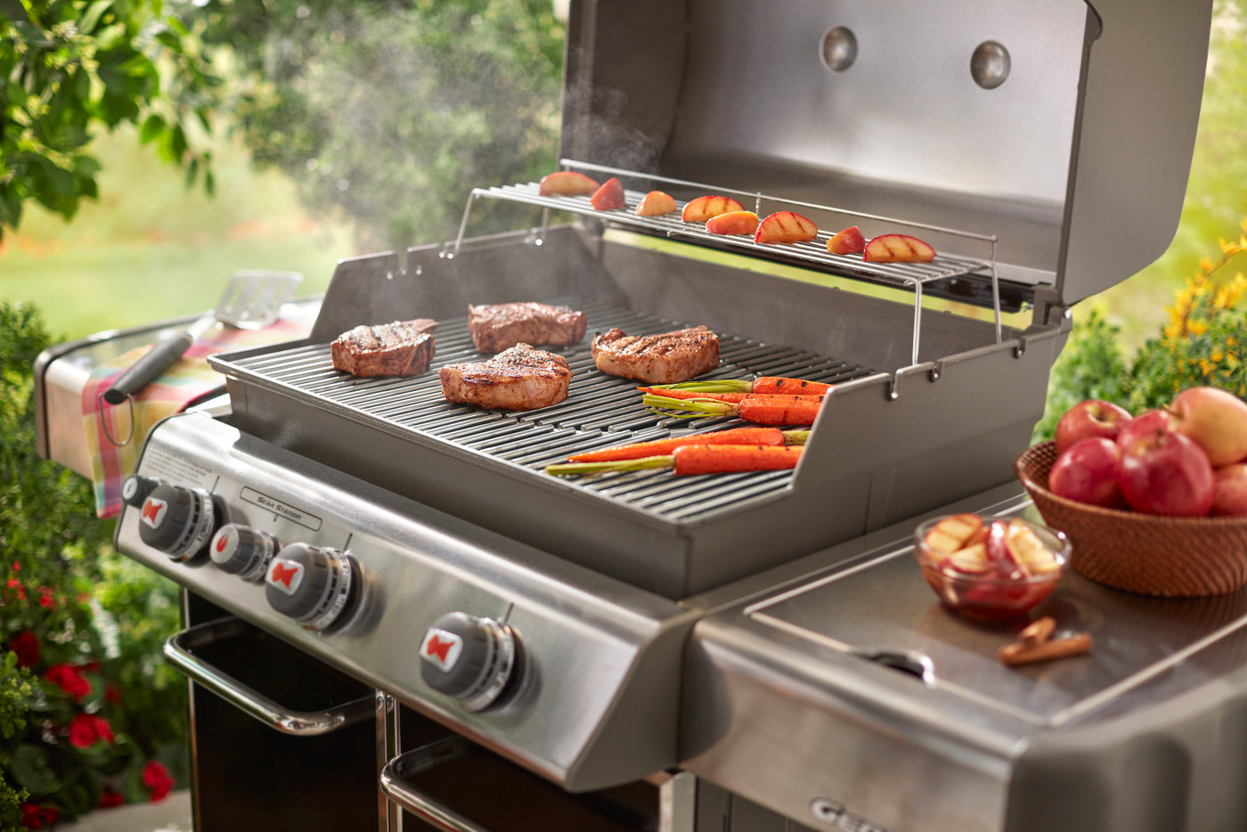 Cooking Grates - Stainless Steel, Fits Genesis 300 Series