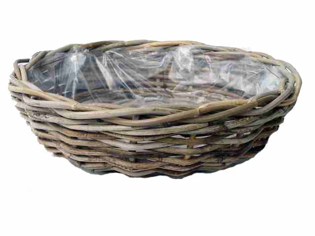 Bowl Planter Rattan Grey D41H12cm