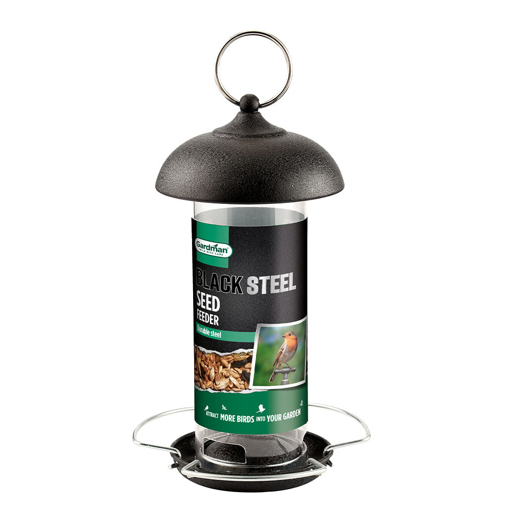 GM Black Steel Large Seed Feeder - The Pavilion