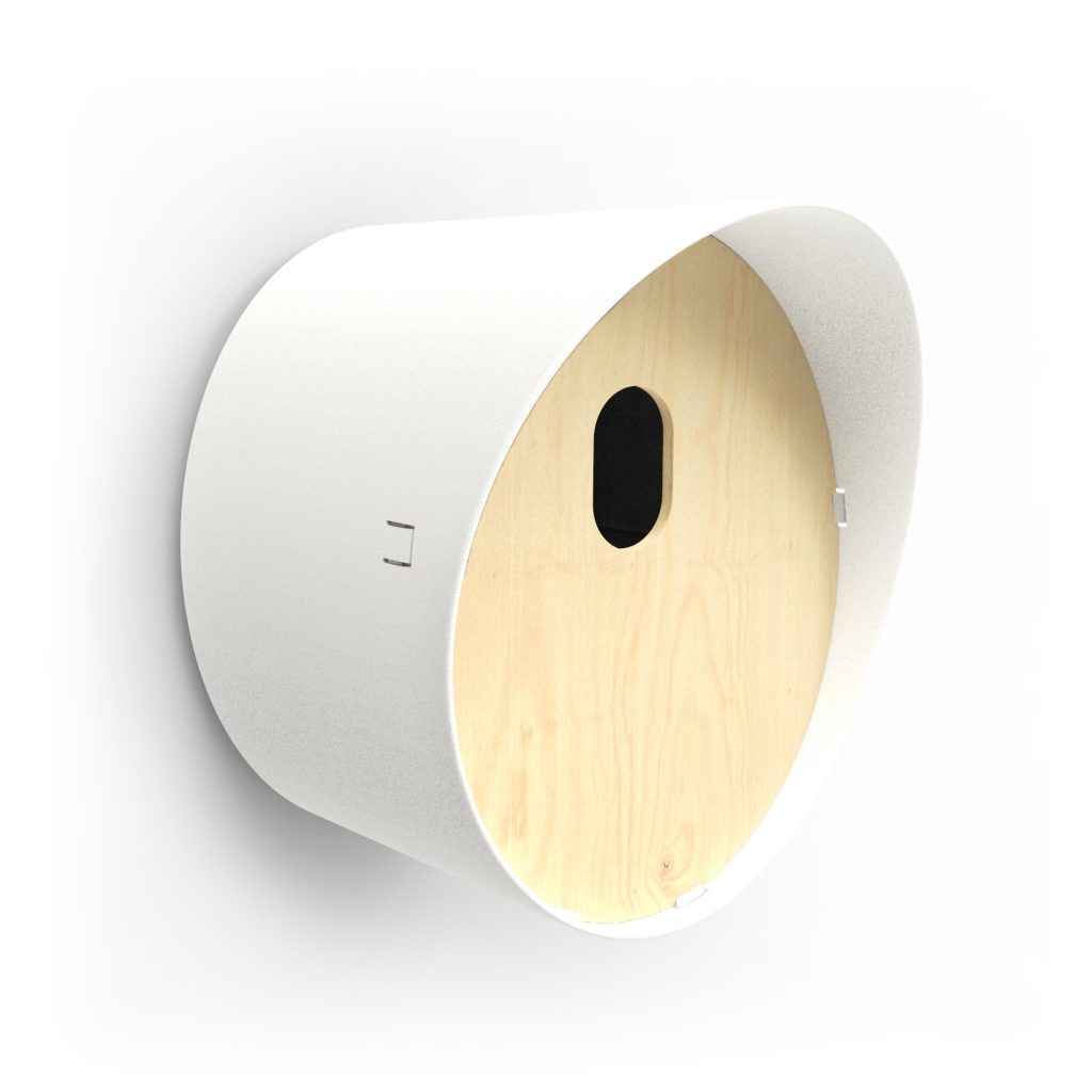 Bird house 2 Oval white
