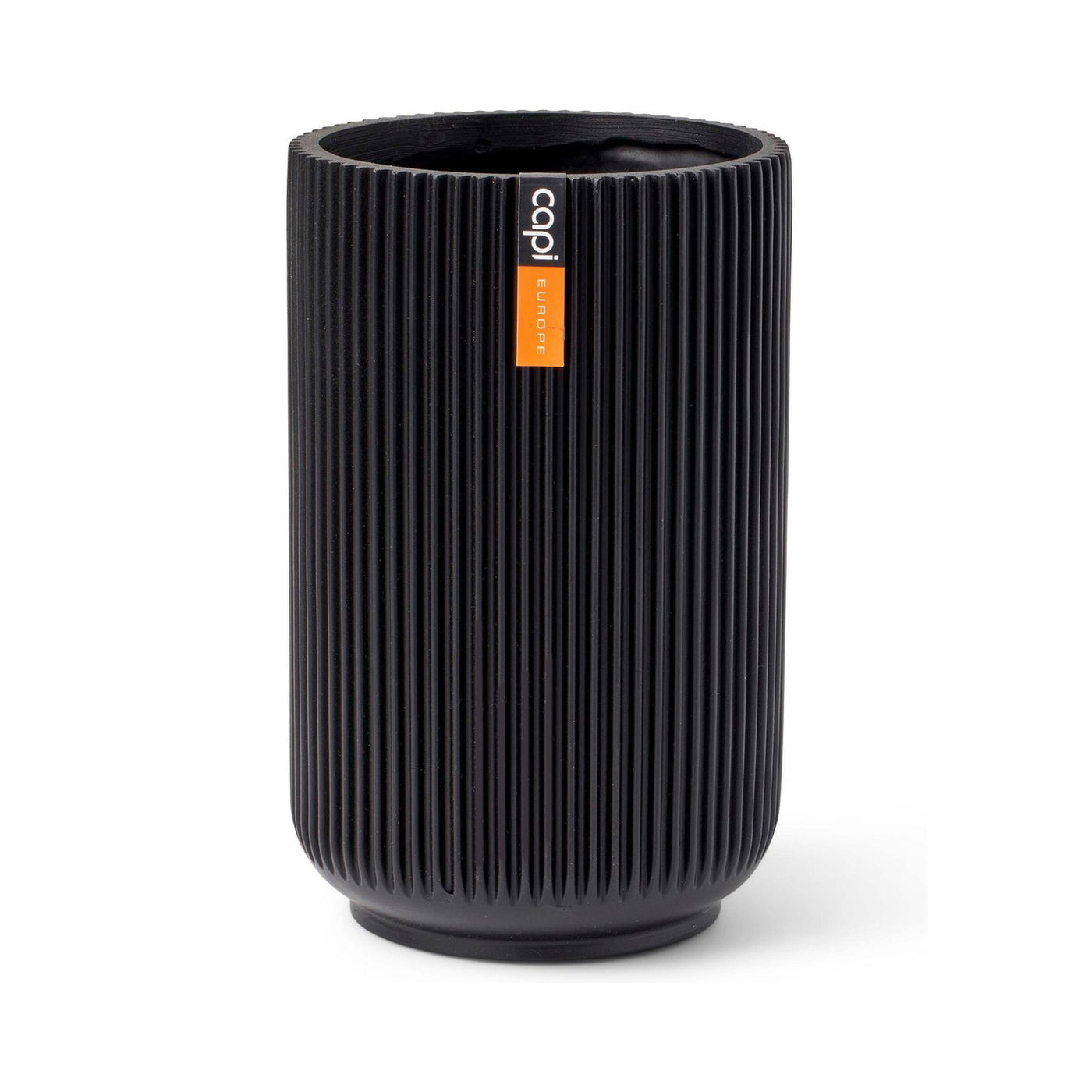 Vase High Groove 17x17x27cm Black