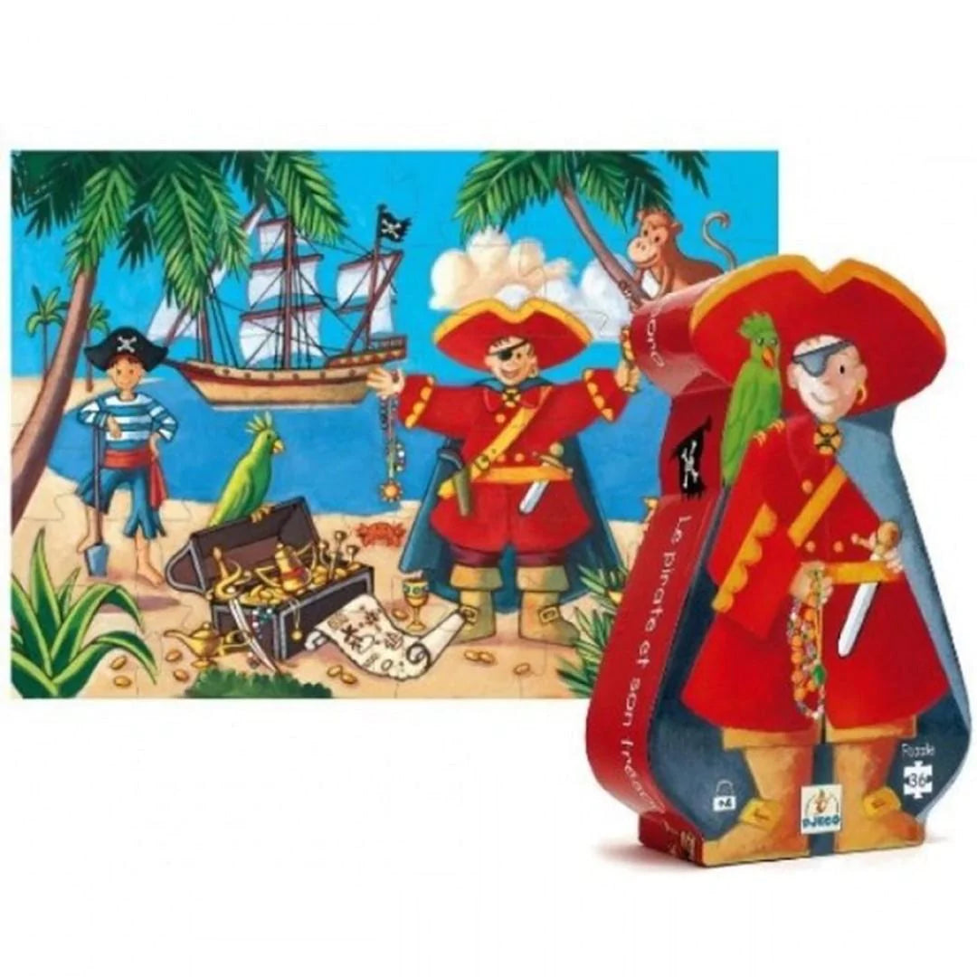 Toys And Games - Puzzles - Silhouette Puzzles The Pirate And His Treasure - 36 Pcs