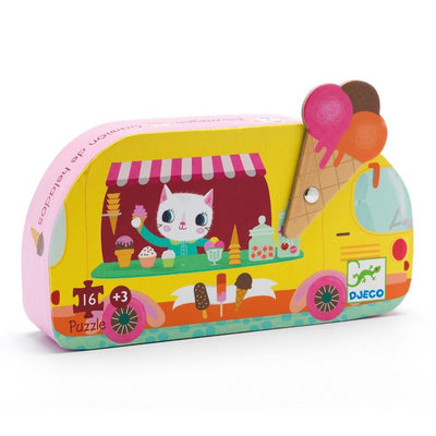 Toys And Games - Puzzles - Silhouette Puzzles - Ice Cream Truck - 16Pcs