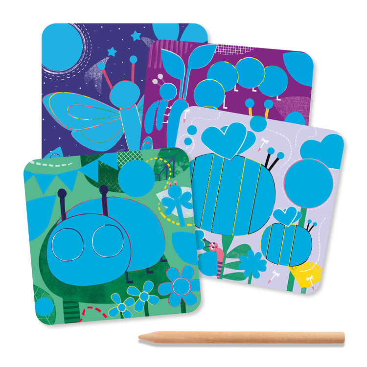 Art And Craft - Small Gifts For Little Ones - Scratch Cards - Bugs