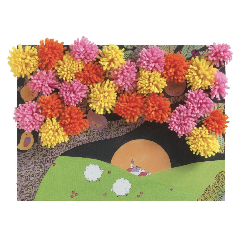 Art And Craft - Little Ones - Collages An Explosion Of Pompons