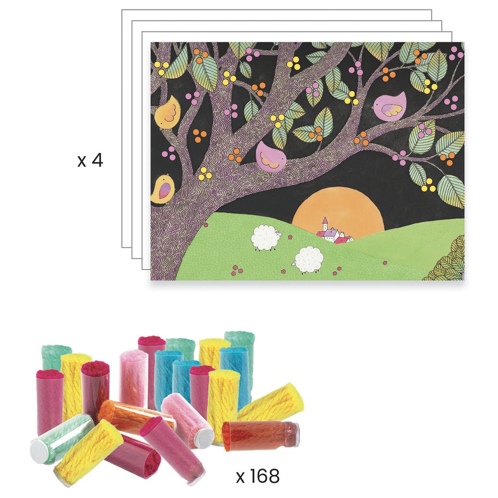 Art And Craft - Little Ones - Collages An Explosion Of Pompons