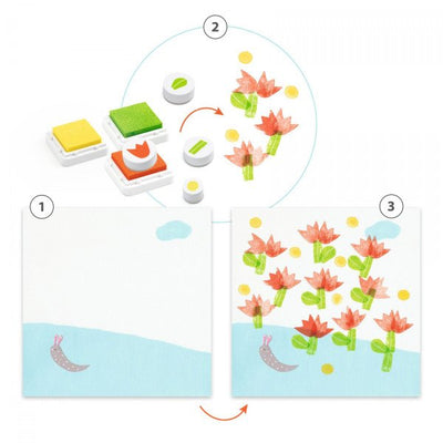 Art And Craft - Little Ones - Stamps With Flowers