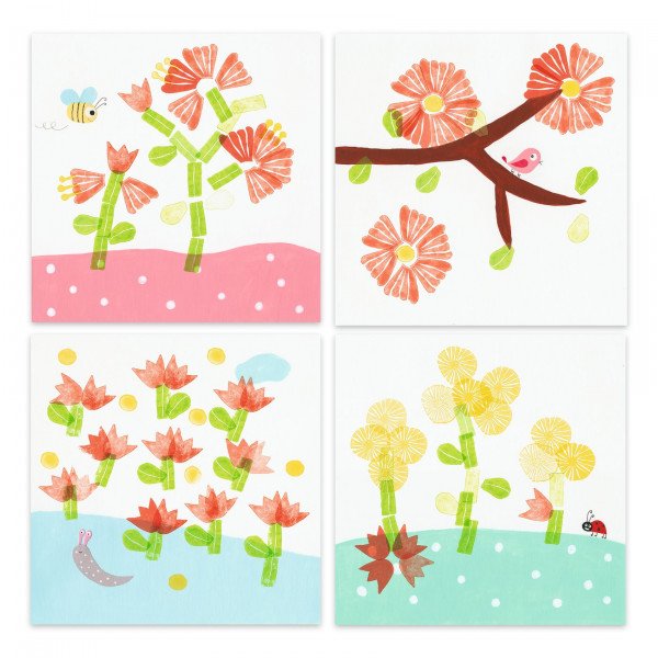 Art And Craft - Little Ones - Stamps With Flowers