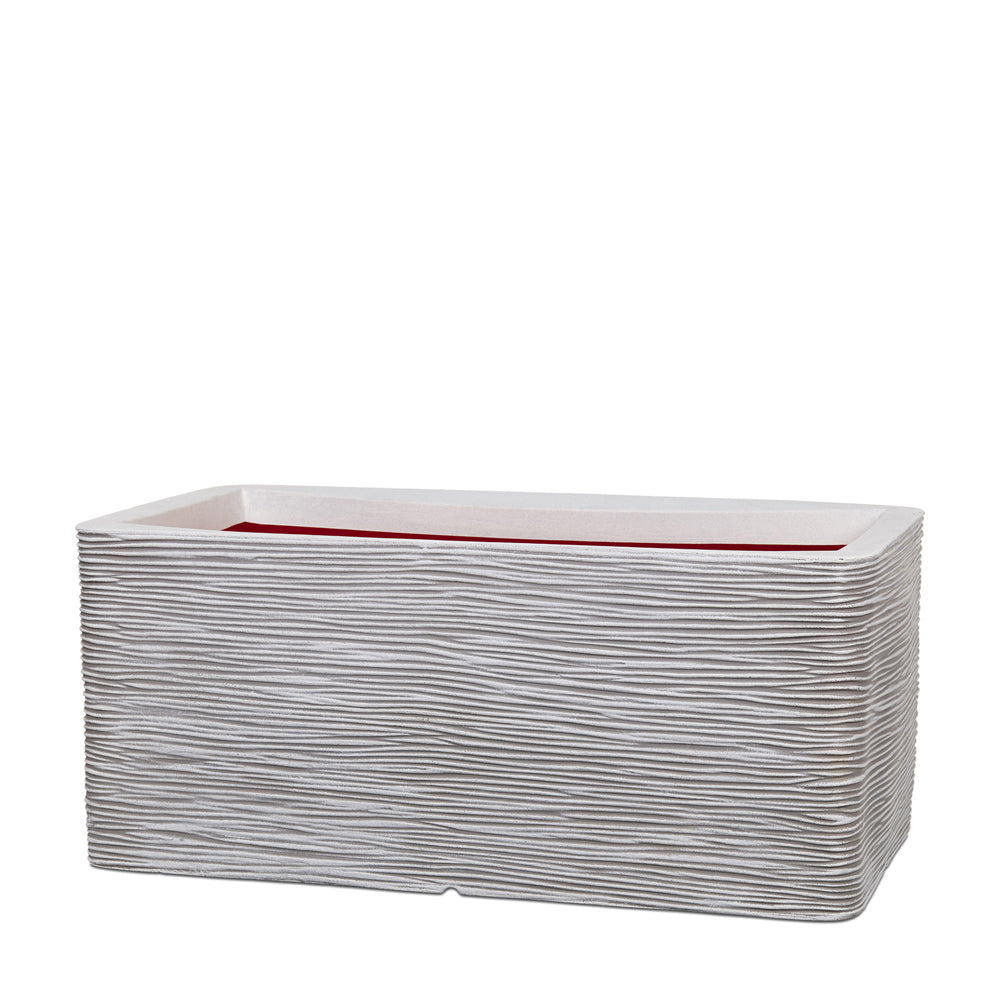 Capi Rectangle Plant Pot Rib Ivory