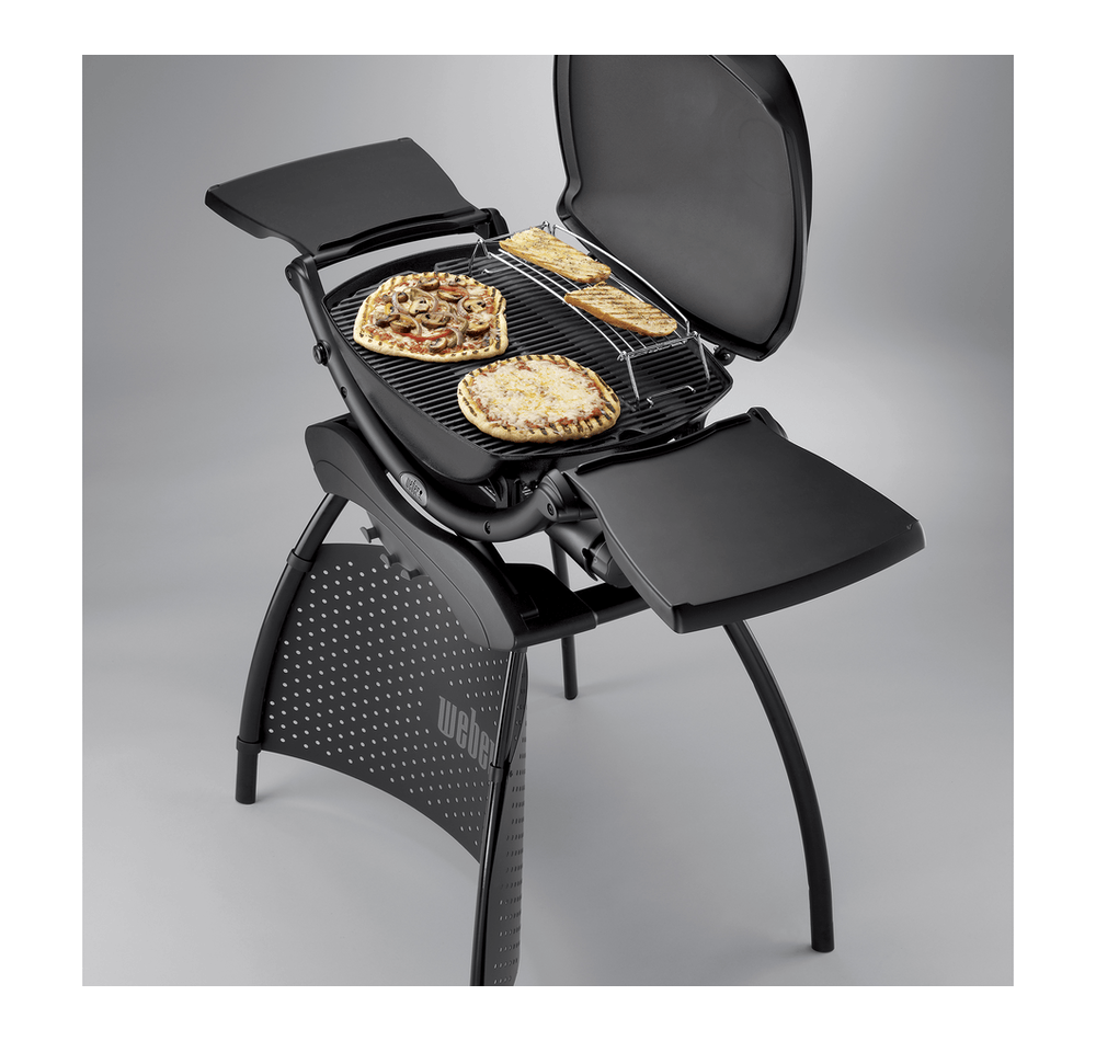 Weber Q 2200 Gas Barbecue with Stand - Bundle with Cover,cookbox scraper & instant read thermometer