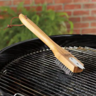 Grill Brush - Bamboo Handle, 30 Cm, Stainless Steel Bristles