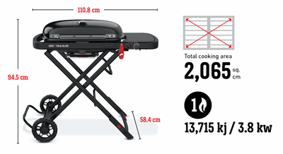 Weber Traveler Gas Barbecue - Stealth Edition
