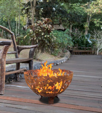 Fire Bowl Laser Cut Rust