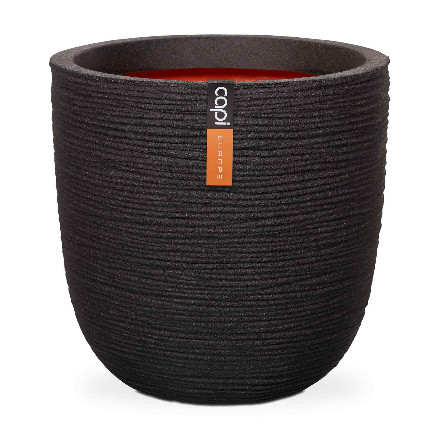 Nature Rib Egg Planter NL (Black) - 35cm Dia